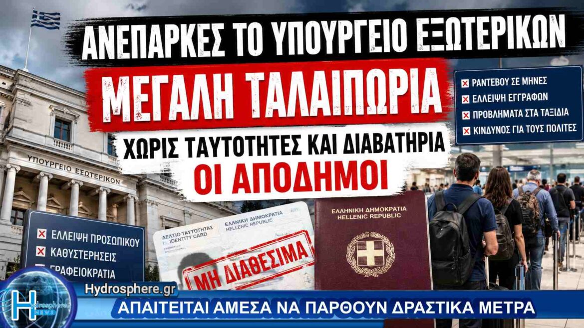 Υπουργείο Εξωτερικών “φάντασμα”: Στον αυτόματο πιλότο τα προξενεία- Ελλείψεις προσωπικού – Σε απόγνωση η ομογένεια για τις νέες ταυτότητες
