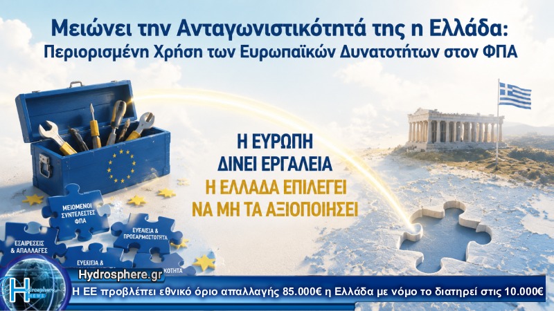 Μειώνει την Ανταγωνιστικότητά της η Ελλάδα: Περιορισμένη Χρήση των Ευρωπαϊκών Δυνατοτήτων στον ΦΠΑ 
