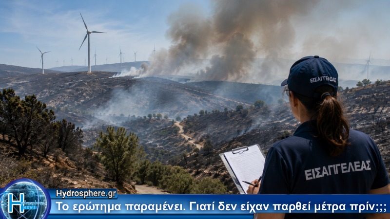 Η Υποκρισία έχει πολλά πρόσωπα. «Στο μικροσκόπιο της Εισαγγελίας τα αιολικά πάρκα μετά τη μεγάλη φωτιά στη Βοιωτία»